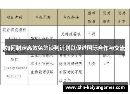 如何制定高效免签谈判计划以促进国际合作与交流